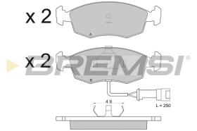 BREMSI BP2282 - B. PADS FORD