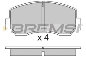 BREMSI BP2296 - B. PADS MAZDA, ASIA MOTORS