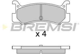 BREMSI BP2328 - B. PADS MAZDA, DAIHATSU