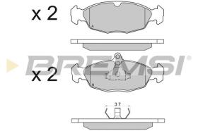 BREMSI BP2520 - B. PADS OPEL, JAGUAR, DAEWOO, DAIMLER