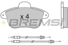 BREMSI BP2522 - B. PADS PEUGEOT