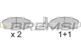 BREMSI BP2543 - B. PADS HONDA, ACURA, ROVER