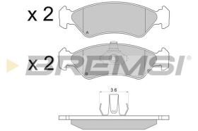 BREMSI BP2671 - B. PADS FORD, MAZDA