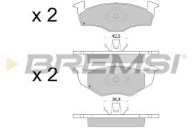 BREMSI BP2672 - B. PADS VW, SEAT