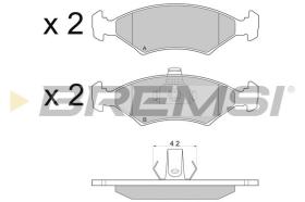 BREMSI BP2675 - B. PADS FORD, MAZDA, TVR, PANTHER