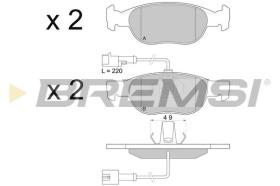 BREMSI BP2676 - B. PADS ALFA ROMEO