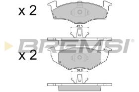 BREMSI BP2682 - B. PADS VW, SKODA, SEAT