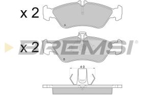 BREMSI BP2689 - B. PADS MERCEDES-BENZ, VW, PUCH