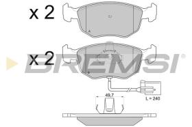 BREMSI BP2707 - B. PADS FORD