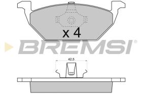 BREMSI BP2712 - B. PADS VW, AUDI, SEAT, SKODA