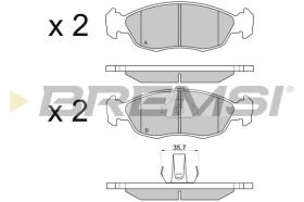 BREMSI BP2729 - B. PADS PEUGEOT, CITROEN