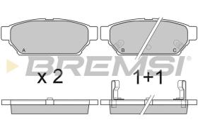 BREMSI BP2800 - B. PADS PROTON, MITSUBISHI