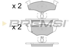 BREMSI BP2808 - B. PADS VW, SEAT