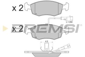 BREMSI BP2817 - B. PADS FIAT