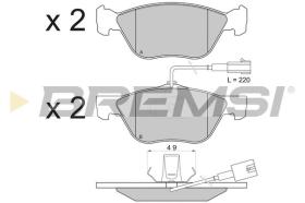 BREMSI BP2838 - B. PADS FIAT, ALFA ROMEO, LANCIA