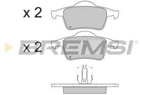 BREMSI BP2843 - B. PADS VOLVO