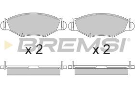 BREMSI BP2847 - B. PADS RENAULT, PEUGEOT, CITROEN