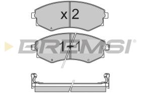 BREMSI BP2964 - B. PADS NISSAN, KIA, HYUNDAI