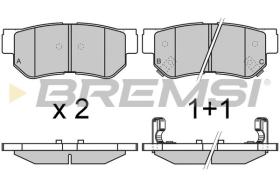 BREMSI BP2966 - B. PADS KIA, HYUNDAI, SSANGYONG