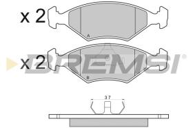 BREMSI BP2977 - B. PADS VW