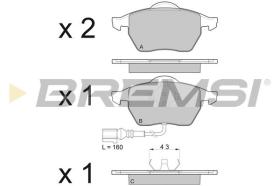 BREMSI BP2984 - B. PADS VW, AUDI, SEAT, SKODA