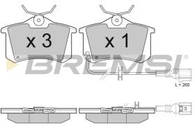 BREMSI BP3005 - B. PADS VW, SKODA, SEAT