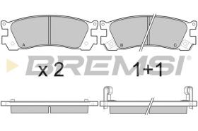 BREMSI BP3045 - B. PADS MAZDA