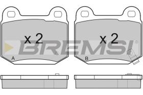 BREMSI BP3159 - B. PADS NISSAN, MITSUBISHI, INFINITI