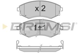 BREMSI BP3202 - B. PADS NISSAN, HYUNDAI, DAEWOO, KIA