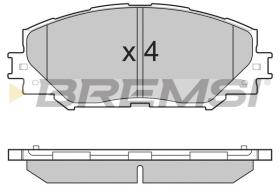 BREMSI BP3251 - B. PADS TOYOTA, LANCIA, SUBARU