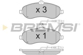 BREMSI BP3283 - B. PADS FIAT, PEUGEOT, CITROEN, TOYOTA