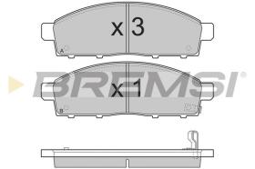 BREMSI BP3296 - B. PADS FIAT, MITSUBISHI