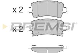 BREMSI BP3379 - B. PADS OPEL, BENTLEY, SAAB, CHEVROLET