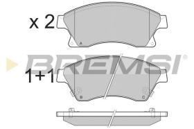 BREMSI BP3404 - B. PADS OPEL, CHEVROLET, MAZDA