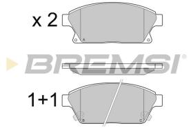 BREMSI BP3405 - B. PADS OPEL, CHEVROLET, VAUXHALL