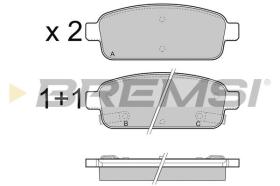 BREMSI BP3406 - B. PADS OPEL, CHEVROLET, VAUXHALL