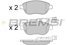 BREMSI BP3426 - B. PADS FIAT, OPEL, ABARTH