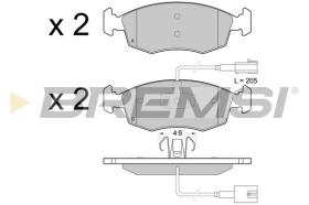 BREMSI BP3433 - B. PADS FIAT