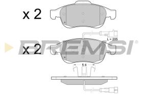 BREMSI BP3436 - B. PADS ALFA ROMEO