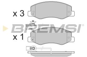 BREMSI BP3440 - B. PADS RENAULT, NISSAN, OPEL