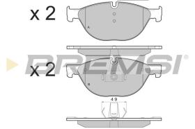 BREMSI BP3451 - B. PADS BMW, ALPINA