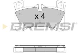 BREMSI BP3458 - B. PADS VW, AUDI, PORSCHE