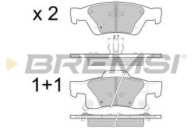 BREMSI BP3461 - B. PADS JEEP, DODGE