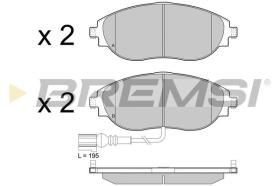 BREMSI BP3474 - B. PADS VW, AUDI, SEAT, CUPRA, SKODA