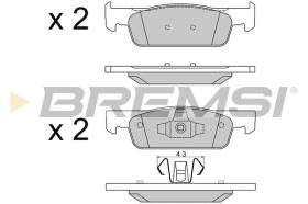 BREMSI BP3512 - B. PADS RENAULT, DACIA, SMART