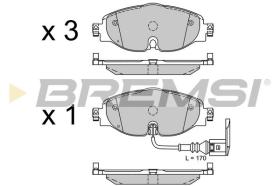 BREMSI BP3516 - B. PADS VW, AUDI, SEAT, SKODA