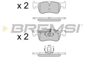 BREMSI BP3520 - B. PADS BMW, AUDI