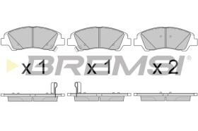 BREMSI BP3606 - B. PADS HYUNDAI