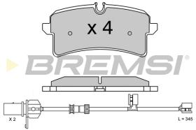 BREMSI BP3624 - B. PADS AUDI, BENTLEY, PORSCHE