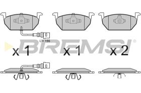 BREMSI BP3631 - B. PADS VW, AUDI, SKODA, SEAT